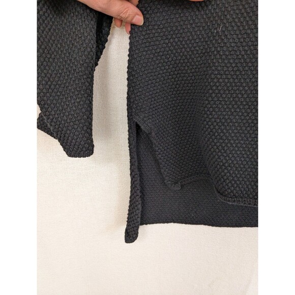 Free People Beach Sweater Black Hailee Oversize Henley Women's Size Large - Picture 3 of 8